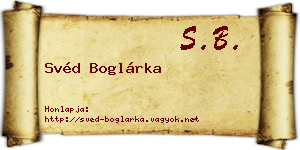 Svéd Boglárka névjegykártya